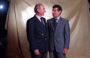 Fernando de la Rúa y Carlos "Chacho" Alvarez, políticos. Buenos Aires, Argentina. 1998